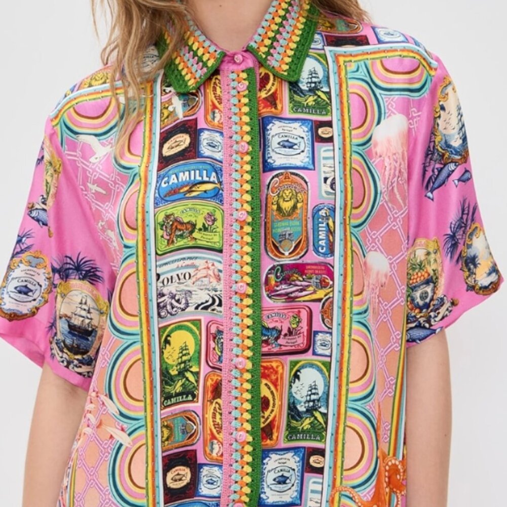 Camilla Classis Shirt  - SALTY SPLENDOUR NWT